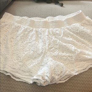 White Lace Women's Shorts